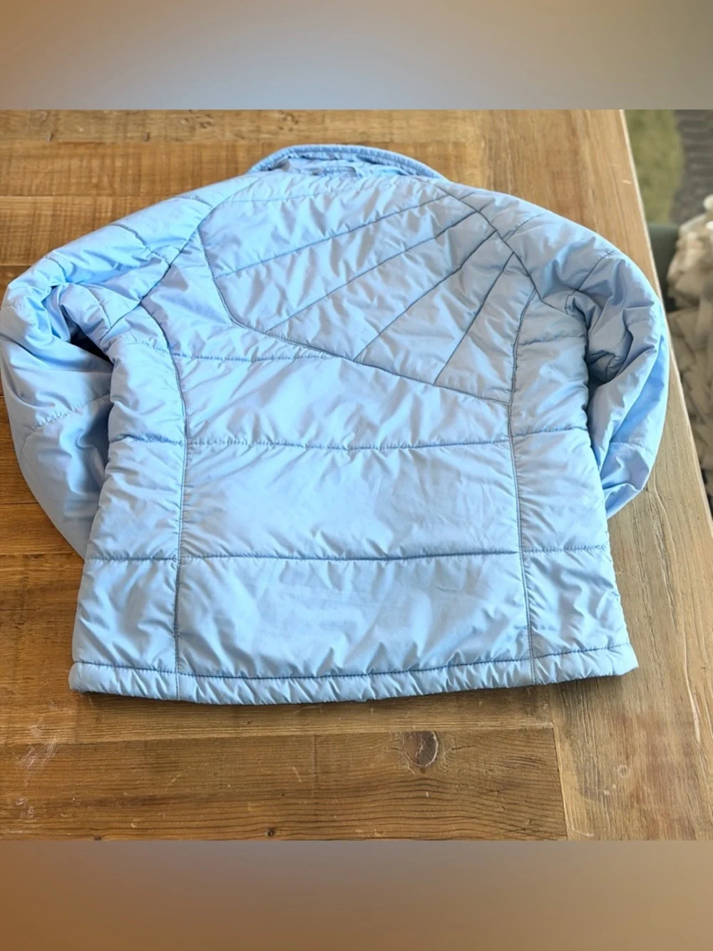 Columbia Sky Blue Quilted Lightweight Puffer Jacket. Kid’s Sz 7/8